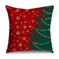 thumbnail image 1 of Fundas de almohada de Navidad para sofá, copos de nieve de Papá Noel, elfo, Reno, rojo, decoración del hogar, 40 cm, 45 cm, 50cm, 1 of 4