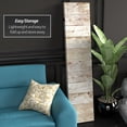 thumbnail image 5 of Oriental Furniture 6 ft. Tall Pale Wood Pattern Canvas Room Divider - 3 Panel, 5 of 7