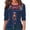 A-Blue186, variant on Yuanlong Womens T-Shirts Colorful Floral Embroidery 3/4 Sleeve Crew Neck Tshirts Boho Spring Gathering & Daily Wear Tops