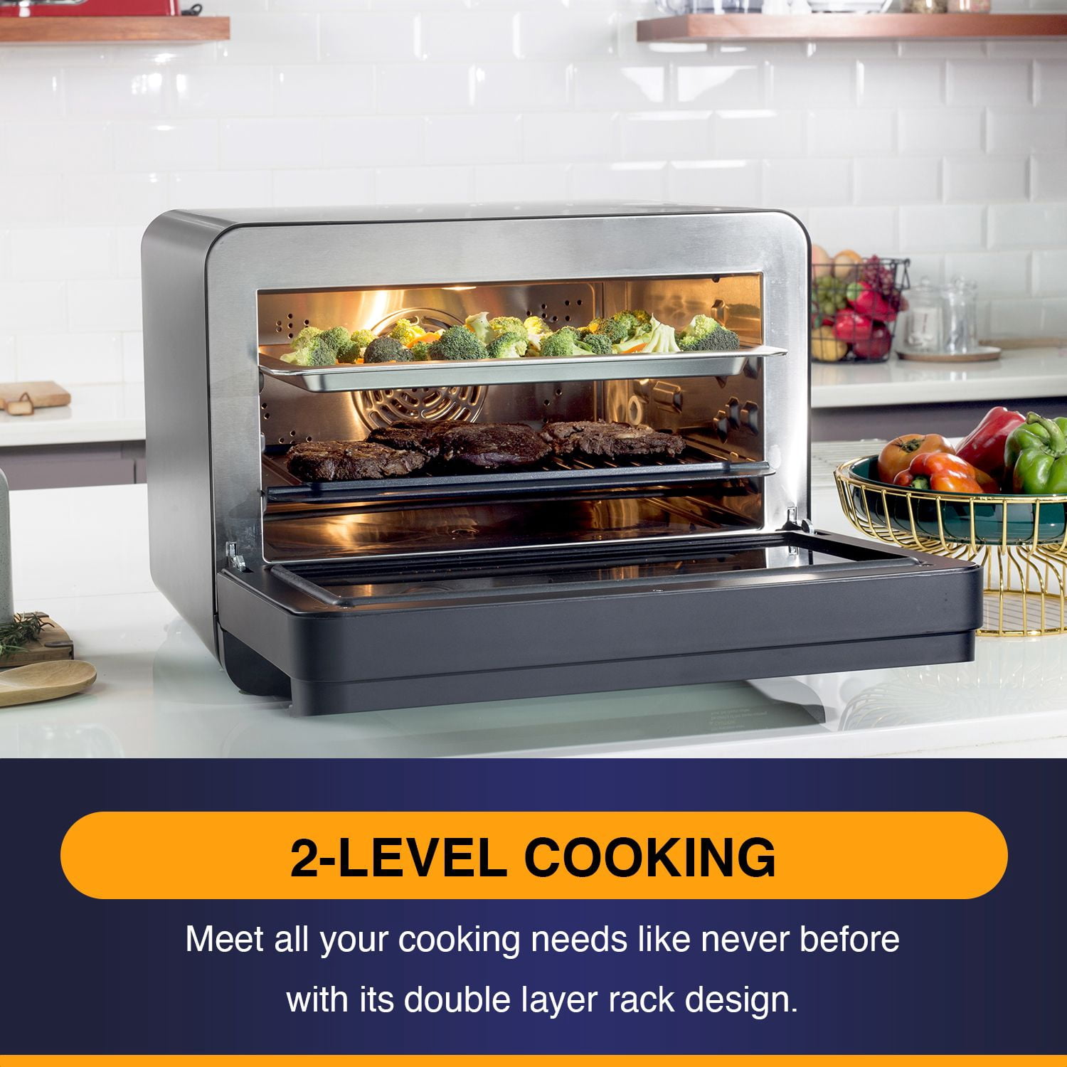 Baumann Living Mutlifunction Air Fryer Steam Oven Convection Countertop All-inOne Appliance
