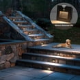 thumbnail image 3 of C Cattleya 12-Pack 3.25 in. Hardwired Black Aluminum Motion Sensing LED Outdoor Deck Stair Light with Frosted Acrylic Lens, 3 of 7