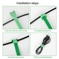 thumbnail image 3 of 100pcs Releasable Cable Organizer Ties Mouse Earphones Wire Management Nylon Cable Ties Reusable Loop Hoop Tape Straps Tie(7inch), 3 of 7