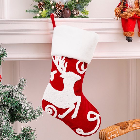 Cheer US Christmas Stockings, Large Stockings for Christmas Decoration, Durable Xmas Stocking, Hanging Deco