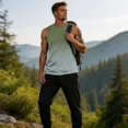 thumbnail image 4 of Satingcolo Men's Summer Sleeveless UPF 50+ Swim Tops Quick Dry Workout Sleeve Tank Top UV Protection Running Gym Muscle T Shirts, 4 of 6