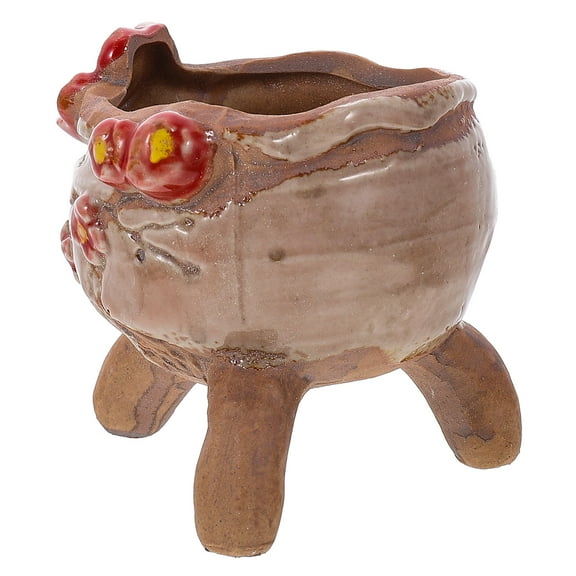 Flower Planting Pot Decorative Crude Pottery Flowerpot Breathable Succulents Planter