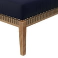 thumbnail image 6 of Modway Clearwater Outdoor Patio Teak Wood Ottoman in Gray Navy, 6 of 8