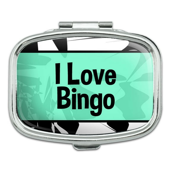 I Love Heart Places Things - Bingo - Rectangle Pill Box