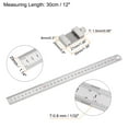 thumbnail image 2 of Unique Bargains Stainless Steel Ruler with Scriber Block 12' Metric Inch Ruler with 27mm Locating Vernier Slider, Silver Tone, 2 of 5