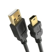 Cmple - Mini USB Cable 3ft USB A to Mini B Data Transfer USB Charging Cable 5 Pin Mini USB to USB Male to Male Cable for PC, Laptop, Car Dash Cam, Digital Camera - Black