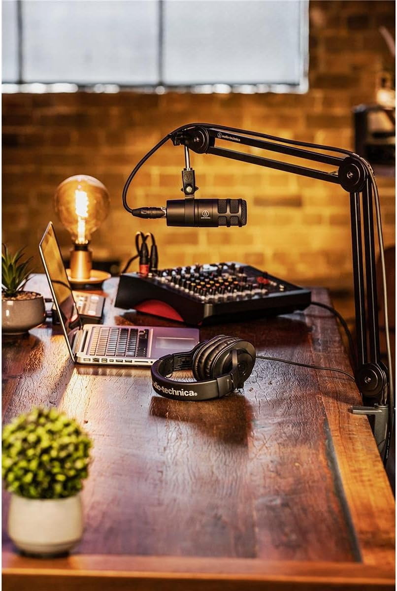 Audio-Technica AT2040 Hypercardioid Dynamic Podcast Microphone (at 2040), XLR,Black
