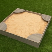 KidKraft Wooden Backyard Sandbox with Corner Seating and Mesh Cover