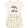 thumbnail image 3 of Inktastic Military Veteran Daddy Proud Son Daughter Girls Toddler Dress, 3 of 5