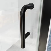 Shower Glass Doors – 36-38 Black Pivot Semi-Frameless | Classy
