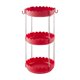 thumbnail image 2 of Soporte para la encimera de cocina, soporte organizador de vasos de plástico de 3 niveles, estantería vertical desmontable para utensilios de cocina, bandeja de desagüe, rojo verde blanco, 18,9 x, 2 of 6