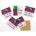 thumbnail image 2 of Inkdotpot Set of 6 Drink Coasters Easy Clean 4-inch SquareCoastersCork Base-Reusable- Quotes, 2 of 8