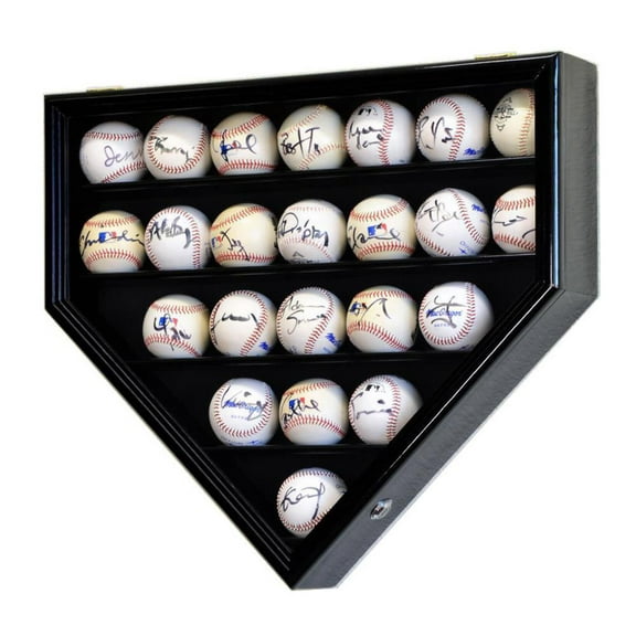 23 Baseball Ball Display Case Cabinet - Home Plate Shaped