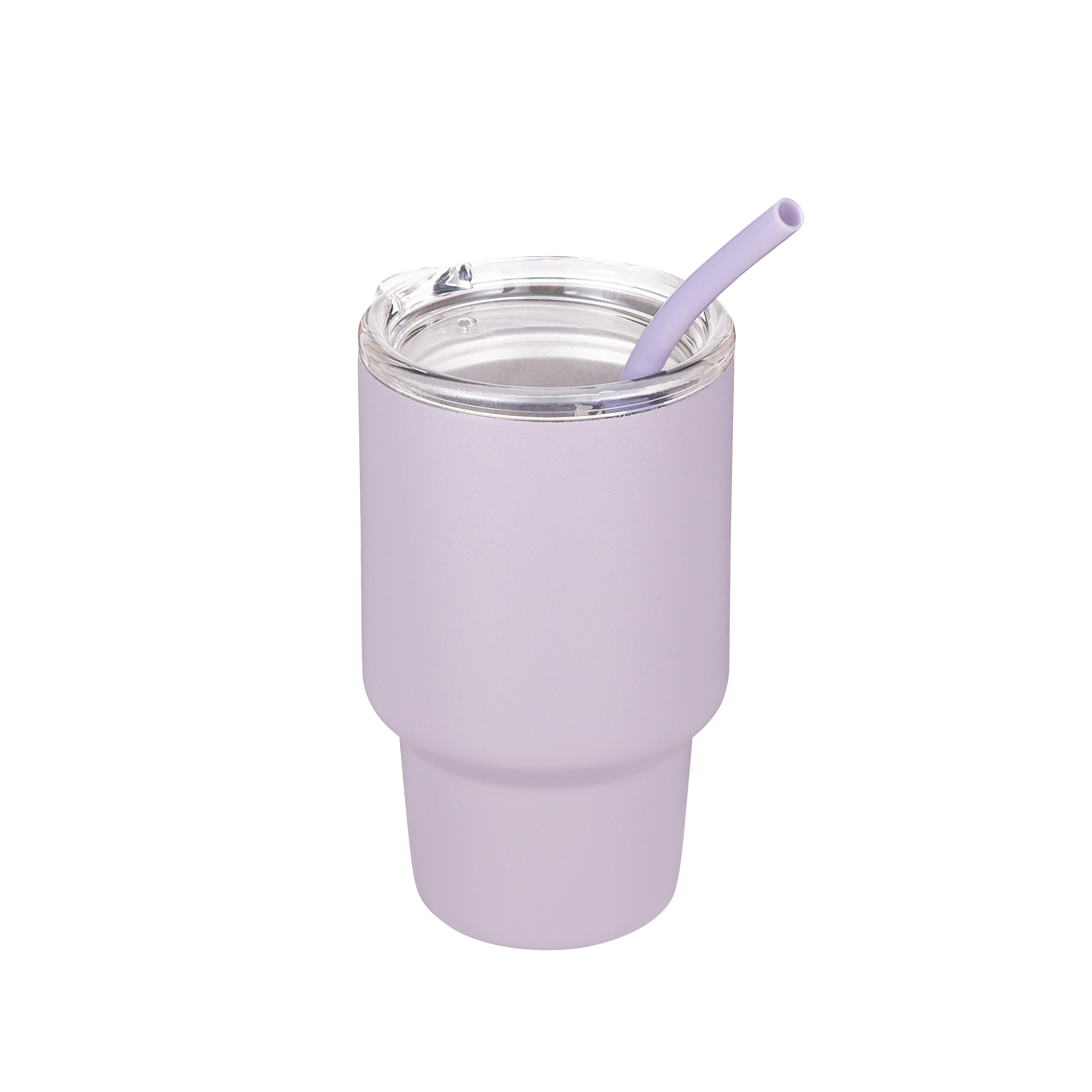 Mainstays 4oz Stainless Steel Double - Walled Insulated Tumbler with Straw, Purple