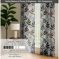 thumbnail image 6 of Vargottam Cotton Canvas Curtains - Rod Pocket/Back Tab Farmhouse Drapes for Living Room or Bedroom Windows - Light Filtering - 3-Way Hanging Style - Set of 2 Panels, 52"x72" - Leaves Print (White), 6 of 8