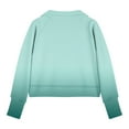 thumbnail image 5 of Spazoro Girls Turn Down Collar Sweatshirts, Gradient Color Soft & Comfy Long Sleeve Half Zip Fall Winter Tops for Girls Mint Green Size 9 T, 5 of 5
