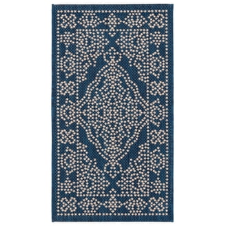 Free Shipping! Mainstays Outdoor Rug, 5' x 7' Blue Traditional