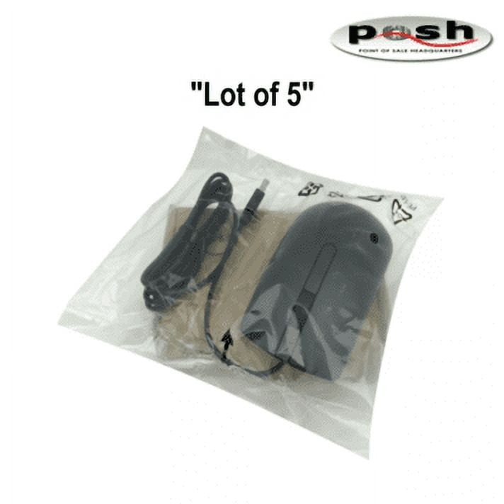 "Lot of 5" Dell MS116 USB Optical Wired Computer Mouse - Black
