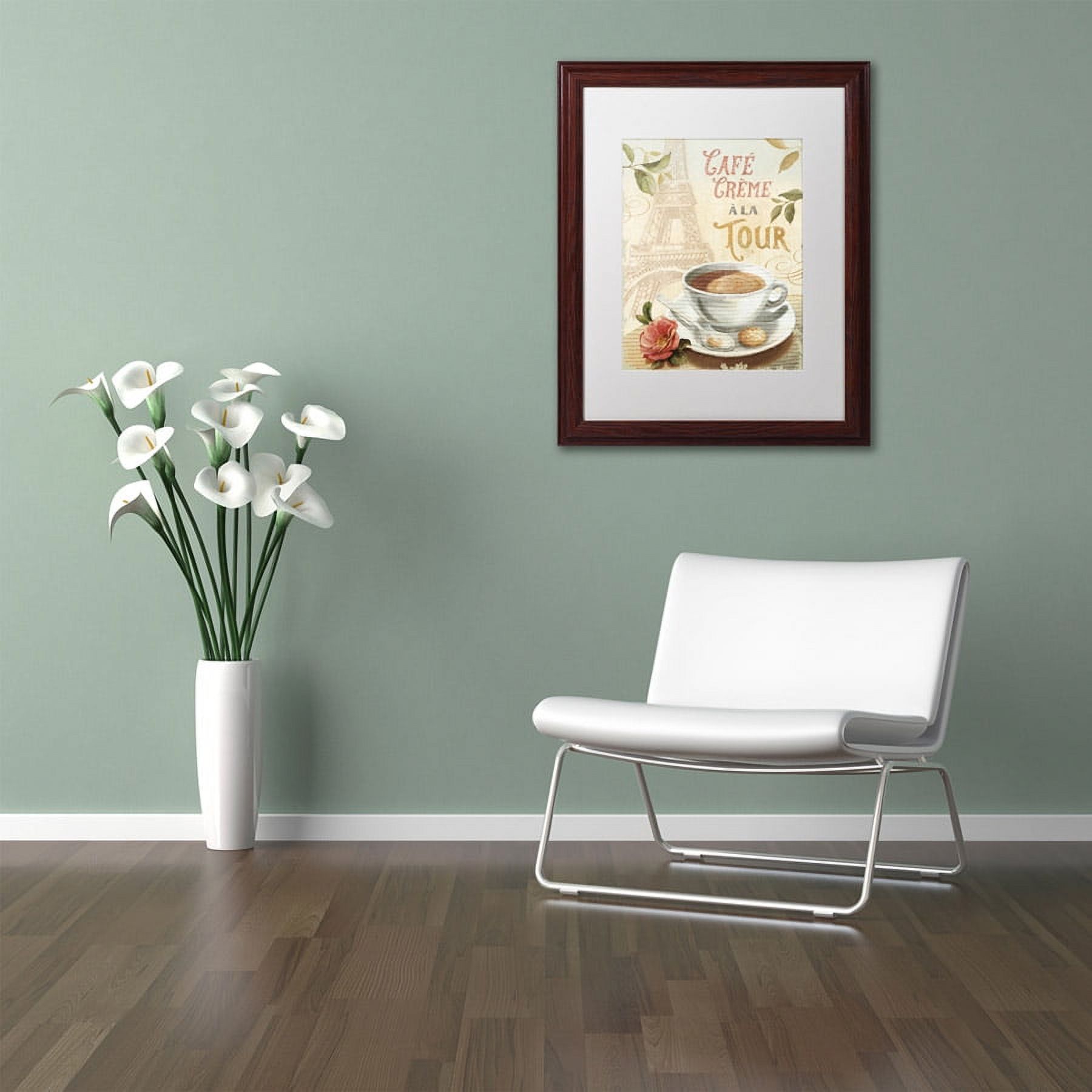 Trademark Fine Art "Cafe in Europe II" Canvas Art by Lisa Audit, White Matte, Wood Frame