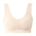 thumbnail image 5 of Quinlirra Ladies Traceless Comfortable No Steel Ring Breathable Gathering Bra Woman Underwear Beige Size L, 5 of 5