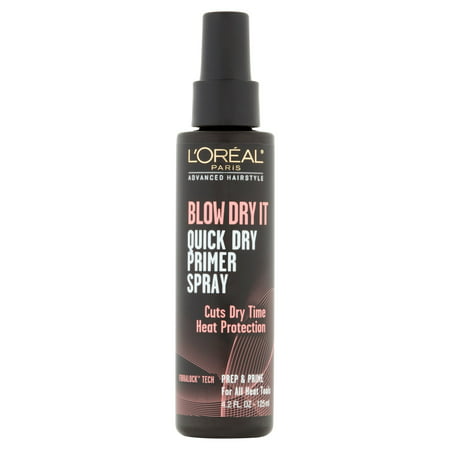 L'Oreal Paris Advanced Primer Spray Hairstyle BLOW DRY IT Quick Dry, 4.2 fl. oz.