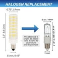 thumbnail image 5 of Simba Lighting LED T6 JCD 8W 75W 80W Halogen Replacement Bulbs 120V E11 Base 6000K Daylight 4-Pack, 5 of 10