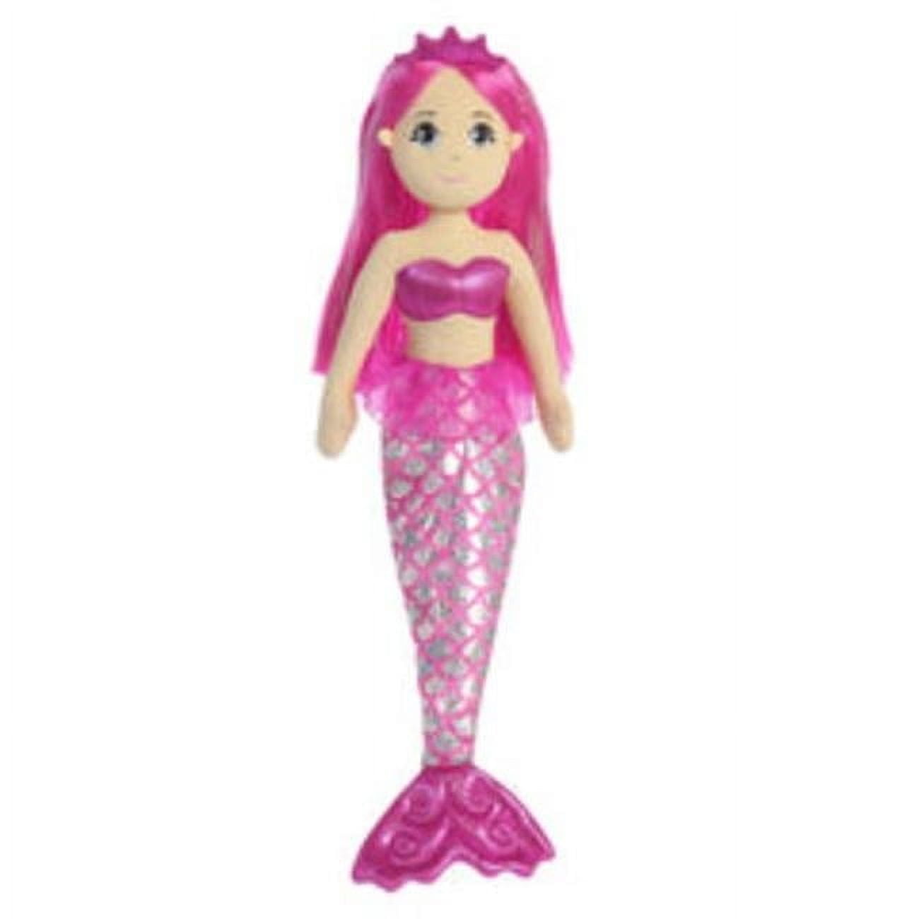 Aurora World Regenbogen-Meerjungfrau Plüschtier – Mit Glitzerstoff & Buntem Haar, Ca. 30 Cm