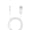 White-4.0mm 12.3mm, variant on USB Charging Power Cable Adapter Safety Fast Base Portable Dock for 2 Pin Smartwatch