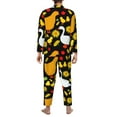 thumbnail image 5 of Bingfone Men'S Pajama Set 2 Piece Loungewear Pjs, Long Sleeve With Pajama Pants-Farm Goose, 5 of 9
