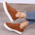 thumbnail image 4 of Vedolay Loafers For Women Trendy Ladies's Thick Sole Casual Loafers Comfort Round Toe Platform Slip On Walking Shoes,Brown 9, 4 of 5