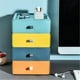 thumbnail image 5 of melotizhi Desktop Storage Box Organizer Drawer Stackable Large Capacity Sundry Container Jewelry Case Cosmetic Makeups Dressing Home Desktop Organization, Blue, 5 of 8