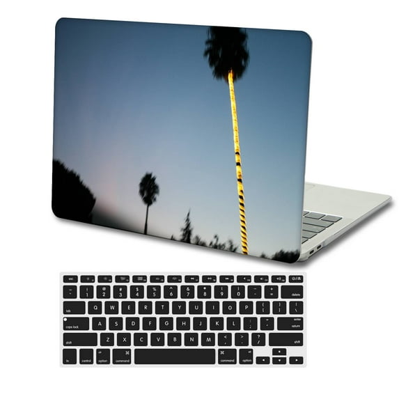KSK KAISHEK for Newest MacBook Air 13 inch Case 2018 2019 2020 2021 2022 Released Model A2337 m1 A2179 A1932, Plastic Hard Case + Black Keyboard Cover, Plants series 0290