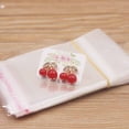 thumbnail image 4 of 100pcs cute flower style earring paper package card DIY small stud earring card white kraft paper jewelry display card C 100card, 4 of 5