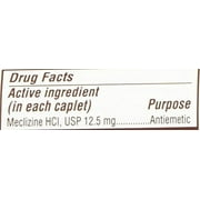 Major Pharmaceuticals Meclizine 12.5MG - Bottle of 100 Tablets