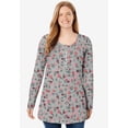 thumbnail image 3 of Woman Within Plus Size Perfect Long-Sleeve Henley Tee, 3 of 6