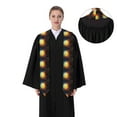 thumbnail image 4 of Logiee Tennis Ball On Fire And Water Print Unisex Adult Graduation Stole Shawl 72" Long for Academic Commencements Shawl-Flattened, 4 of 7