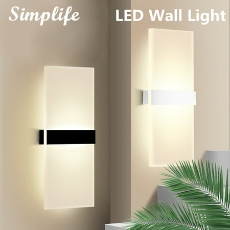

Simplife Led Wall Light-Up Down Cube Indoor Outdoor Sconce Lighting Lamp Fixture Decor