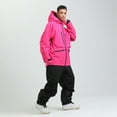 thumbnail image 4 of Rohuuque Men's Ski Jacket Winter Cold Weather Thermal Waterproof Snowboard Coat Windproof Breathable Snow Sports Outerwear Hot Pink, 4 of 9