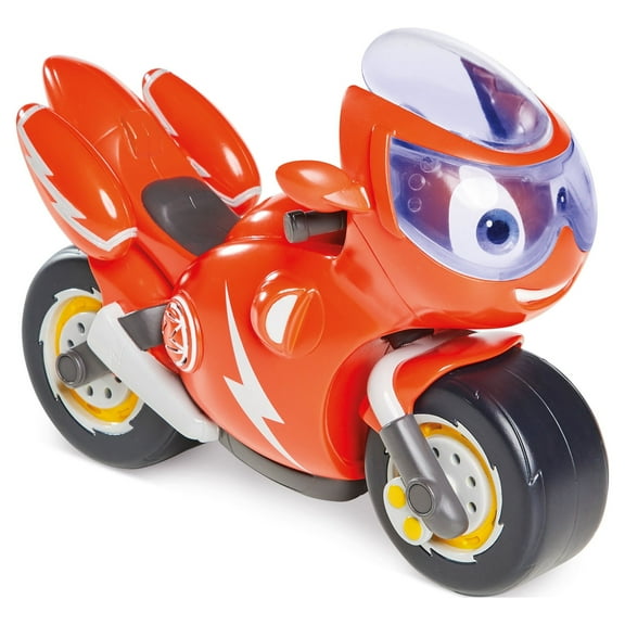 Ricky Zoom Lights & Sounds Ricky – Large 7 Inch Toy Motorcycle with 8 Sounds & Phrases Plus a Light Up Rescue Visor for Preschool Play