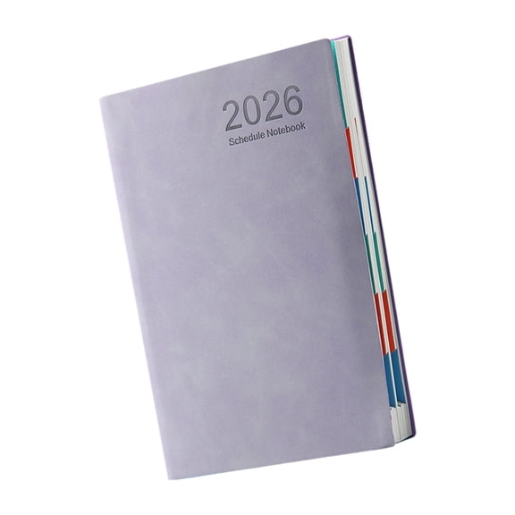2026 Schedule Notebook 365-Day Journaling Notebooks PU Cover Calendar Planner For Work School Travel
