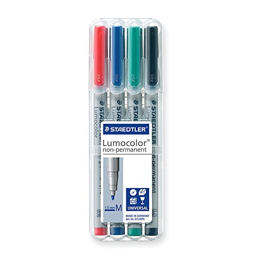 staedtler universal pen lumocolor non-p m 4 piece (315 wp4)