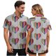 thumbnail image 5 of Blusa y camisa de manga corta con cuello vuelto, moda para hombre y mujer, informal, de manga corta, con estampado y cuello vuelto, con botones., 5 of 7