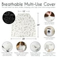 thumbnail image 4 of Sweet Jojo Designs Botanical Taupe and Ivory Multi Use Baby Car Seat and Nursing Cover, 4 of 6