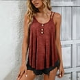 thumbnail image 3 of Neewe Women's Basic Tank Tops Cami Tank Summer Sleeveless Tops Round Neck Camisole Pleated Shaping Top-Wine 3XL, 3 of 6