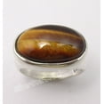 thumbnail image 3 of .925 Pure Silver Stamped Brown Tiger Eye Extra Ordinary Ring Size 8.5 Bestseller, 3 of 3
