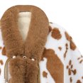 thumbnail image 5 of Fewfanhot Faux Fur Trim Cute Cow Print Poncho Cape, Warm Fleece Lined Open Front Wrap Coat for Women Winter, 5 of 5