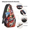 thumbnail image 4 of Invader Zim Crossbody Bag Casual Sling Backpack Chest Bag Multipurpose Crossbody Shoulder Bag Hiking Daypacks, 4 of 9